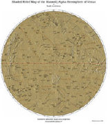 Image of Maxwell/Alpha Hemisphere of Venus relief map