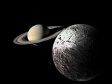 Image of Saturn and Iapetus